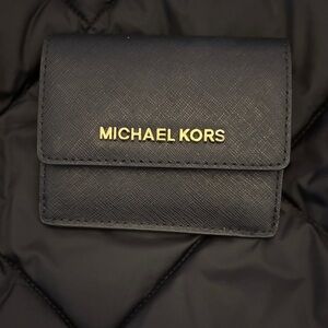 Michael Kors Black Wallet with Gold Logo